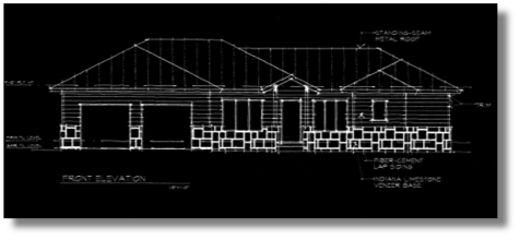 Lakehouse
-street-side elevation